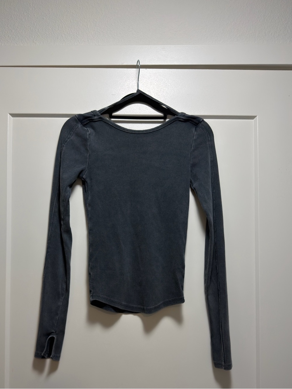 Free people : vintage wash knit top with low back
